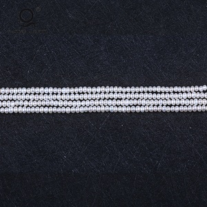 Perle Naturali di Alta Qualità Bianche 2.5-3mm a Forma di Bottone Piccole Perle d'Acqua Dolce - Product Image 3