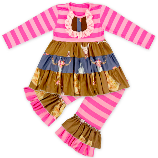 Высокое качество multi узор Бутик Дети Одежда наборы