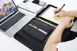 Cá nhân PU da OMD thương hiệu SKU-F-0242 danh mục đầu tư 3 vòng chất kết dính <span class=keywords><strong>padfolio</strong></span> thư Kích thước/A4 tài liệu Tablet Pad Folio thư mục - Product Image 6