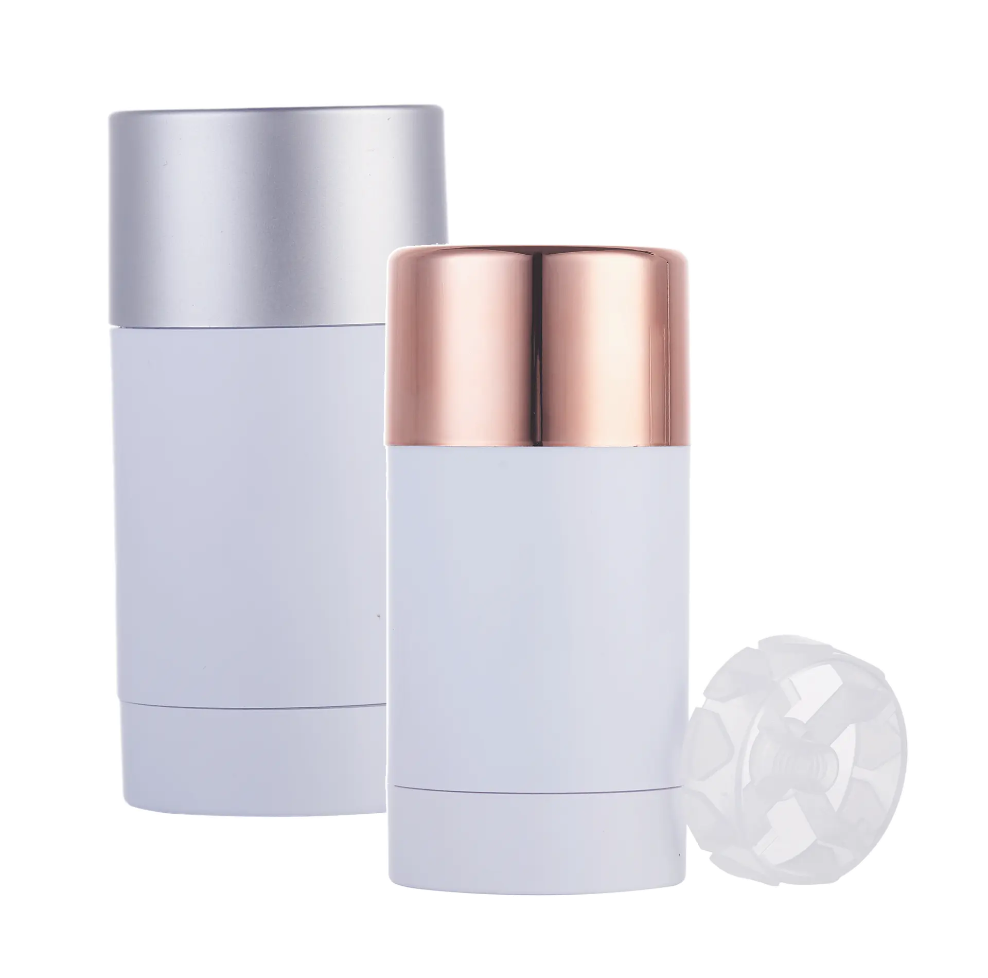 Botella desodorante de plástico con forma de cilindro, 75g, cosmética, como pegamento vacío