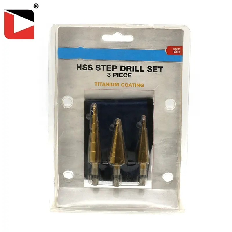 3Pcs/set HSS hole opener hex titanium step drill bit set