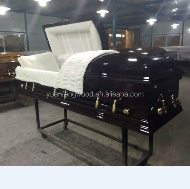 Cercueil couleur blanche avec poignées, boîtier 900 pièces, en carton