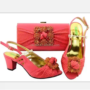 KB8504 african bag sets ladies shoes with stones fashion italian shoes and bags to match women