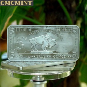 Produk Titanium 5 oz 999 Titanium Murni Berkualitas Tinggi Batangan Buffalo Bullion A145 - Product Image 4