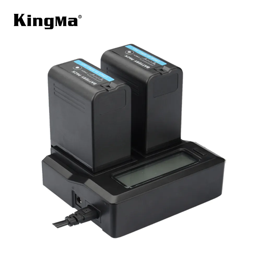 KingMa Double Canal Chargeur Avec ÉCRAN LCD Pour Sony BP-U30 / BP-U60 / BP-U65 /BP-U90 Caméscope Batterie