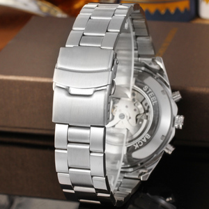 Montres automatiques mécaniques squelette en acier inoxydable T-winner pour hommes – Ventes en ligne - Product Image 5