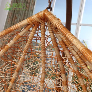 round Teardrop Indoor Bamboo Wicker <strong>Rattan</strong> Swing <strong>Chair</strong> Versatile Outdoor Furniture for Living Room Bedroom Hotel <strong>Garden</strong> Use - Product Image 5