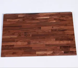 Piano del tavolo con giuntura a dito in legno massello di noce nera americana solida