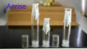Thiết Kế Mới 5Ml 10Ml 15Ml Refillable Mỹ Phẩm Kem Bơm Không Có Không Khí Mẫu Chai Container Với Nắp Trong Suốt - Product Image 4