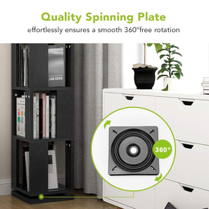 Modern Corner Bookshelf <strong>Rotating</strong> Bookcase 5 Tier Storage Shelving Bookshelf Unit Book Display <strong>Shelf</strong> - Product Image 2