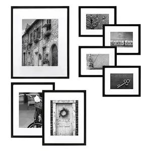 7 Colors Black White Brown Maple Solid Wood A1 <strong>A2</strong> A3 A4 8X10 11X14 Inch <strong>Picture</strong> Photo <strong>Frame</strong> With Mat - Product Image 1