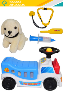 Set Ambulanza Dottore Veterinario Giocattolo in Plastica per Bambini <span class=keywords><strong>Auto</strong></span> Cavalcabile 2018 - Product Image 3