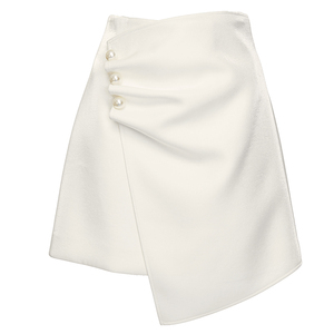 Nouveau design tendance Jupes courtes en cuir blanches <span class=keywords><strong>sexy</strong></span> pour femmes <span class=keywords><strong>Jupe</strong></span> de bureau formelle pour femmes - Product Image 5