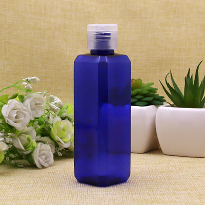 Flacon bleu + bouchon transparent