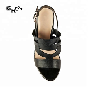 Sandalias de tacón <span class=keywords><strong>muy</strong></span> alto con cuña de fábrica para mujer madura, de madera - Product Image 4