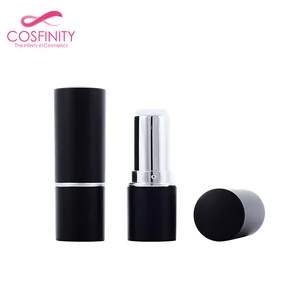 Einzigartiges Design Cosfinity Großhandel hochwertige Lippenstift-Röhre schwarze und silberne Kosmetikverpackung