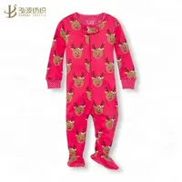 Pijamas de algodón con pies de bambú para niños, ropa de bebé