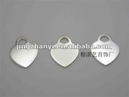 2012 fashion silver heart dog tag