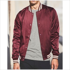 red satin bomber jacket