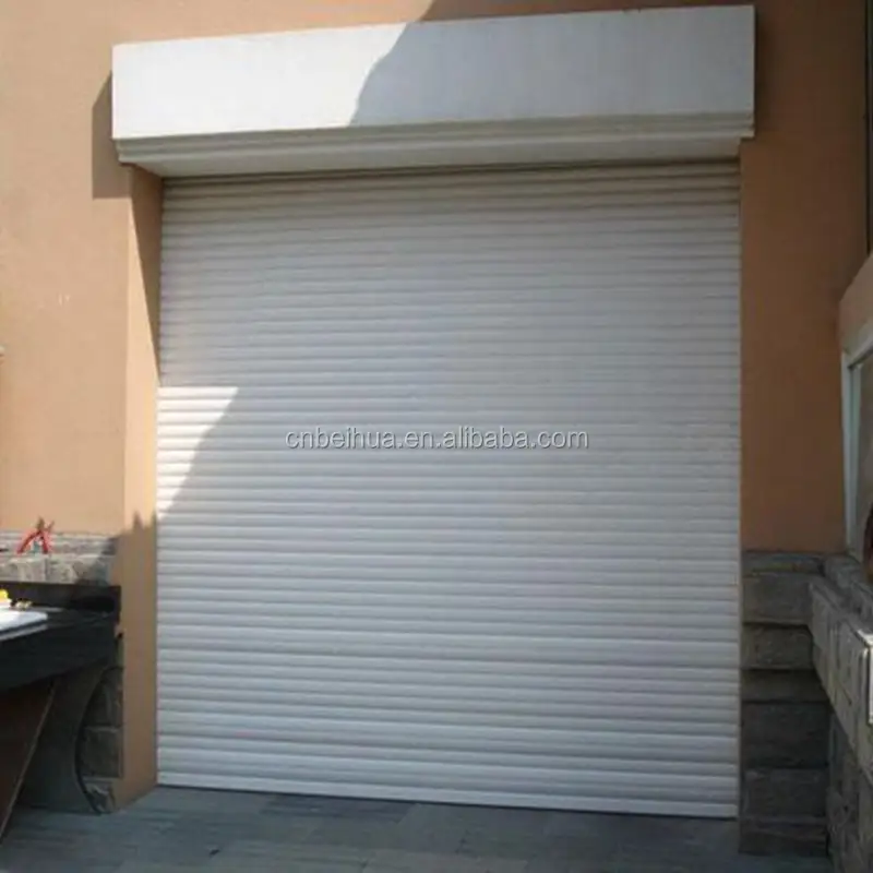 Roldeur Motor, Dubbele Layer Security Aluminium Roll-Up Shutter Deuren, Polycarbonaat Roldeur