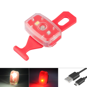 Lumière de vélo rechargeable 2 LED avant arrière <span class=keywords><strong>feu</strong></span> de signalisation USB - Product Image 6
