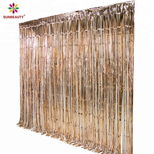 <span class=keywords><strong>Tende</strong></span> Metalliche con Frange in Lamina Dorata <span class=keywords><strong>e</strong></span> Argentata per Decorazioni di Feste, Vendita all'Ingrosso - Product Image 2
