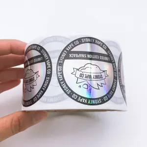 Etiqueta holográfica barata folha personalizada, chapéu holográfico etiqueta