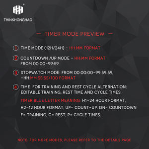 [Hong Hao] Équipement de fitness bleu rouge numérique LED boxe intervalle Gym minuterie horloge <span class=keywords><strong>murale</strong></span> exercice minuterie - Product Image 5