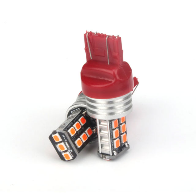 HTAUTO белые, красные, желтые светодиодные лампы T20 7440 7443 15ps 2835smd 12 В, стоп-сигнал, задний фонарь