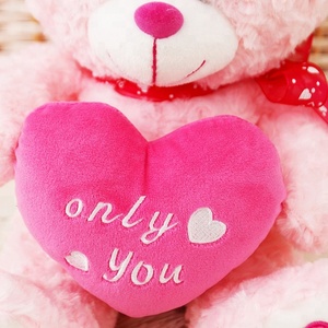 Orso <span class=keywords><strong>rosa</strong></span> all'ingrosso sveglio su ordinazione con i giocattoli della peluche <span class=keywords><strong>del</strong></span> <span class=keywords><strong>cuore</strong></span> per san valentino - Product Image 4