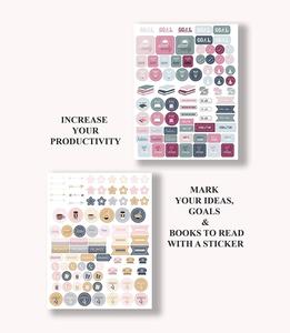 Fogli adesivi personalizzati <span class=keywords><strong>A5</strong></span> Happy Planner per agenda giornaliera settimanale Planner Planner accessori pianificazione adesivi decorativi - Product Image 4