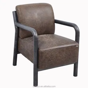 Cadeira de couro com relaxamento moderno, poltrona de couro para áreas externas
