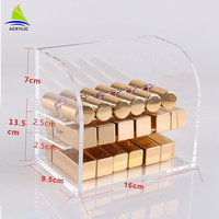 Support de présentation de maquillage en acrylique transparent personnalisé, présentoir de vernis à ongles, comptoir, présentoir multi-niveaux pour rouge à lèvres