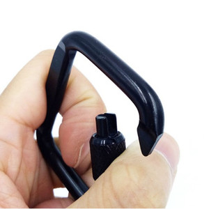 HXY-<span class=keywords><strong>Mousqueton</strong></span> en métal aluminium léger de 2 pouces, 5cm, pivotant noir, <span class=keywords><strong>autobloquant</strong></span>, en forme de carré pour porte-clés d'extérieur - Product Image 2