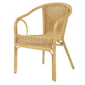 Faux di Bambù Rattan Cafe Sedia con Dia3.8mm rotondo in rattan