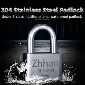 All Weather 304 Stainless Steel Custom Made logo <strong>Silver</strong> <strong>Padlocks</strong> Engrave <strong>Padlock</strong> with 40 mm Long Shackle