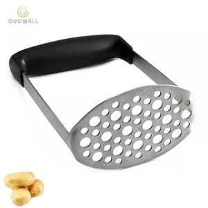 Triturador de patatas de acero inoxidable, herramienta de cocina, triturador de patatas con mango de PP, ideal para patatas, guacamole, frutas, aguacate - Product Image 1