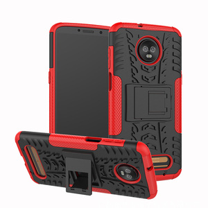 Moda PC TPU suave duro doble protección teléfono cubierta soporte plegable para Motorola Moto <span class=keywords><strong>Z3</strong></span> juego - Product Image 1
