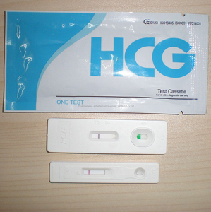 CE giá thấp một bước keo vàng Mang Thai (<span class=keywords><strong>HCG</strong></span>) Nhanh Chóng chẩn đoán Nước Tiểu/toàn bộ máu/huyết thanh kiểm tra bộ dụng cụ - Product Image 2