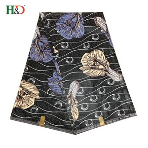 H & D Femme Mode Africaine Affiches 6 Mètres Super Java Hollandais Plaine Tissu Africain Cire Pour Vente - Product Image 1