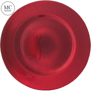Assiettes de présentation en verre de 13 pouces, motif récif, argent et or, pour décoration de table de mariage, vente en gros à prix réduit - Product Image 4