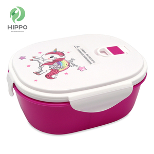 Nhựa Trắng Trẻ Em Bpa Phân Vùng Miễn Phí 3 Ngăn Hộp Ăn Trưa - Product Image 1