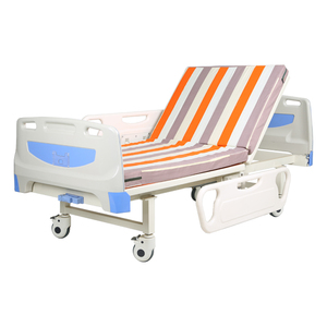 Cama de hospital médico cuidado una manivela cama ABS cama plana para el precio de fábrica - Product Image 2