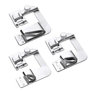 3 tailles <span class=keywords><strong>Ourlet</strong></span> Roulé Pression Machine <span class=keywords><strong>À</strong></span> Coudre De Pied de Pied Presseur Hemmer Jeu De Pieds (1/2 Pouces, 3/4 Pouces, 1 pouce) Fit pour La Plupart Tige Basse - Product Image 1