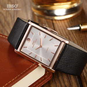 Montre à bracelet en cuir pour homme <span class=keywords><strong>IBSO</strong></span> 2232, tendance 2023, boîtier carré, montre-bracelet à quartz pour homme, vente en gros - Product Image 6