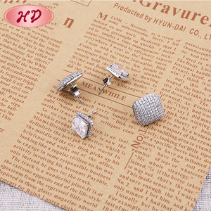 2021 Trending Products Cheap <strong>Fake</strong> <strong>Diamond</strong> Big Stone CZ Stud <strong>Earring</strong> - Product Image 4