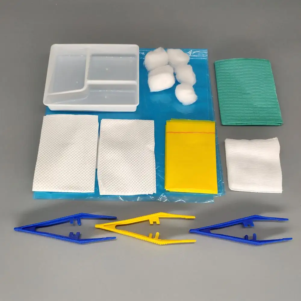 Disposable Medical Dressing Products Sterile Gauze Swab Cotton Ball Dressing Set