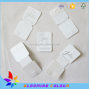 Thanh Đảo Nhà Máy Bán Nhựa Gấp Đồ Trang Sức Tag/Tùy Chỉnh In PVC Earring Tag - Product Image 6