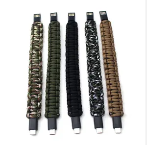 Bán Buôn Nhỏ Gọn Dệt Bện USB Sạc Sạc Dữ Liệu Sync Bracelet Cable Cho Điện Thoại Di Động