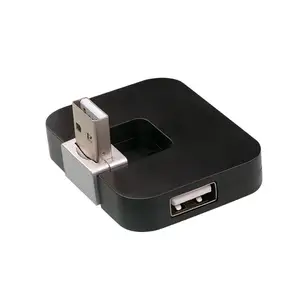 الأكثر مبيعًا محور USB قابل للطي ذو 4 منافذ بشكل مربع مخصص لنقل البيانات مع حالة مخزون ترويجية